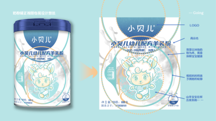 守護童真，營養新生 原創手繪插畫風格嬰幼兒羊乳粉包裝設計新篇